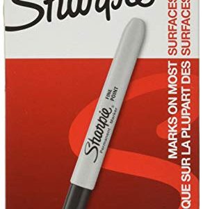 Sharpie Permanent Marker, Fine Point, Black (30101) (12 Markers)