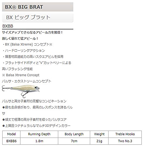 Rapala Balsa Xtreme Big Brat 06 Carbon, One Size