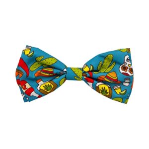 h&k bow tie for pets | cinco fiesta (small) | velcro bow tie collar attachment | fun bow ties for dogs & cats | cute, comfortable, and durable | huxley & kent bow tie