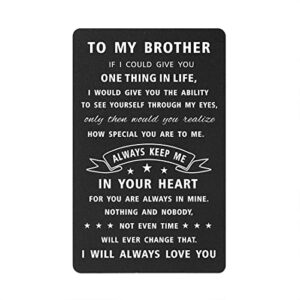 laluminter brother gift ideas, big brother christmas card, engraved wallet card decorations to my bro