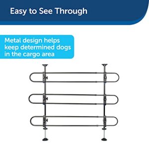 PetSafe Happy Ride Metal Dog Barrier - See-through Tubular Design - Fits Most Cars, Minivans and SUVs - Keep Pets in the Back - Easy to Store in Vehicles (Packaging may vary)