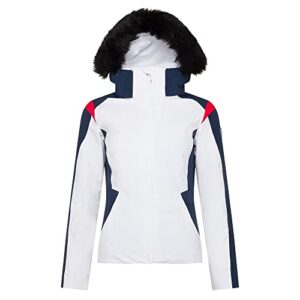 rossignol aerial insulated ski jacket (women’s), white, small