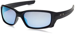 oakley men’s oo9331 straightlink rectangular sunglasses, matte black/prizm deep water polarized, 61 mm