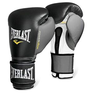 everlast 2200555 powerlock training gloves (hook & loop) black/grey 12 0z