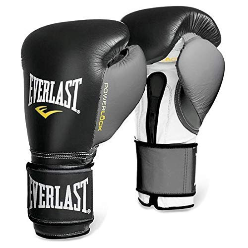 Everlast 2200555 Powerlock Training Gloves (Hook & Loop) Black/Grey 12 0Z