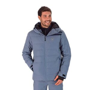 rossignol rapide ski jacket mens sz m blue grey