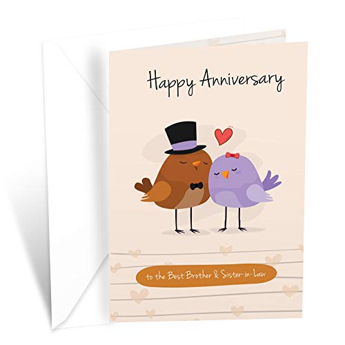 Prime Greetings Anniversary Card For Brother and Sister In Law