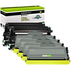 greencycle 2x drum unit +4x toner cartridge replacements compatible for brother dr-360 tn-360 mfc-7340/7345n/7440n/7840w hl-2140/2170w dcp-7030/7040 printer