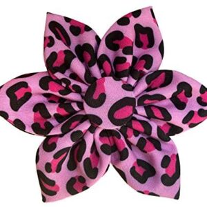 H&K Pet Pinwheel | Pink Leopard (Large) | Valentine's Day Velcro Collar Accessory for Dogs/Cats | Fun Pet Pinwheel Collar Attachment | Cute, Comfortable Pet Accessory