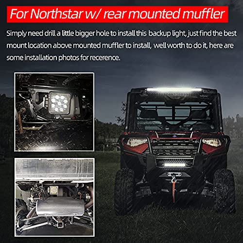 ULROLIT AULEST Ranger Backup Light 27W Reverse Light Compatible with 2018-2023 Polaris Ranger Crew 1000 XP Rear Below Cargo Flood Light