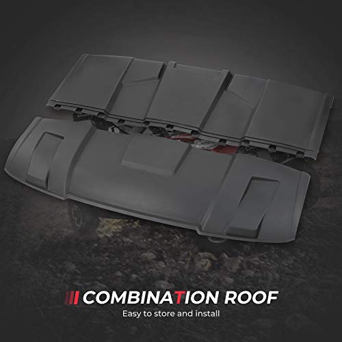 KEMIMOTO Roof Top Hard Combination Sport Roof Top Compatible with Polaris Ranger XP 900/ 1000/ XP 1000/ 570 3-Seat Roof (NOT Fit 2016+ Full Size 570 Roll Bar Cage)