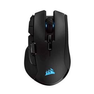 corsair ironclaw wireless rgb – fps and moba gaming mouse – 18,000 dpi optical sensor – sub-1 ms slipstream wireless
