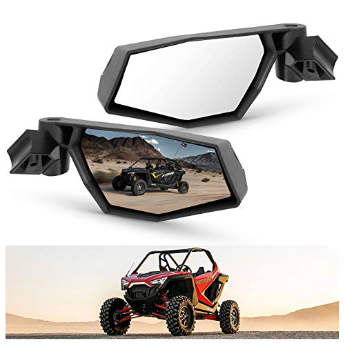 KIWI MASTER Side Mirrors Compatible for 2020-2023 Polaris RZR Pro XP, Pro R, Turbo R / 4 Accessories Adjustable Folding Rear View Racing Mirror 2883762