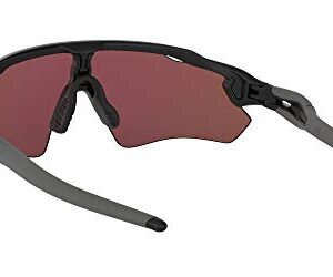 Oakley Men's OO9208 Radar EV Path Rectangular Sunglasses, Matte Black/Prizm Deep Water Polarized, 38 mm