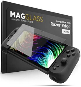 magglass matte screen protector for razer edge – anti glare tempered glass display guard (android handheld gaming console)
