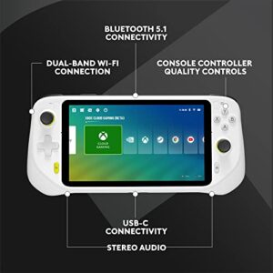 Logitech G Cloud Handheld Portable Gaming Console with Long-Battery Life, 1080P 7-Inch Touchscreen, Lightweight Design, Xbox Cloud Gaming, NVIDIA GeForce NOW, Google Play