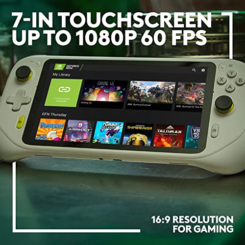 Logitech G Cloud Handheld Portable Gaming Console with Long-Battery Life, 1080P 7-Inch Touchscreen, Lightweight Design, Xbox Cloud Gaming, NVIDIA GeForce NOW, Google Play