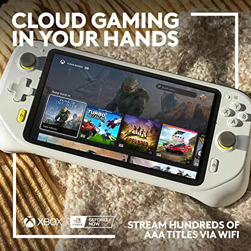 Logitech G Cloud Handheld Portable Gaming Console with Long-Battery Life, 1080P 7-Inch Touchscreen, Lightweight Design, Xbox Cloud Gaming, NVIDIA GeForce NOW, Google Play