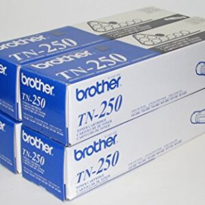 Brother TN250 Toner Cartridge - VALUE 4 Pack in Retail Packaging - Genuine Brother TN-250, Multi Pack of 4 Cartridges