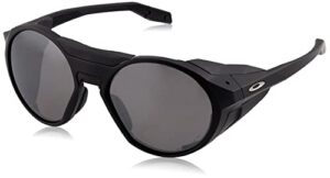 oakley men’s oo9440 clifden round sunglasses, matte black/prizm black polarized, 54 mm