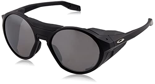 Oakley Men's OO9440 Clifden Round Sunglasses, Matte Black/Prizm Black Polarized, 54 mm