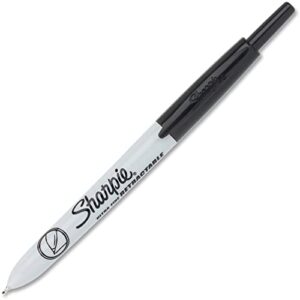 sharpie 1735790dz sharpie markers, retractable, ultra fine, 12/bx, black