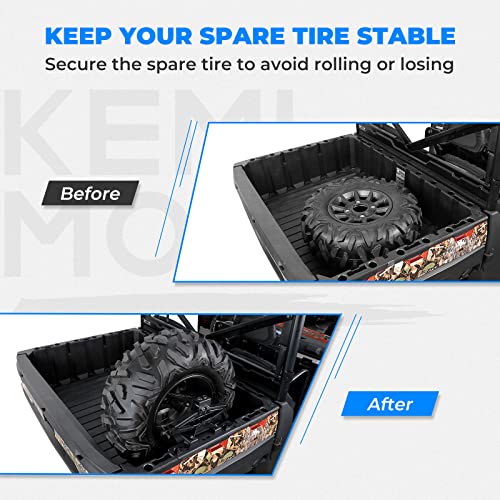 KEMIMOTO Spare Tire Mount UTV Spare Tire Carrier Compatible with Polaris Ranger 500 1000 XP General 1000 26-33 Inch Spare Tire Carrier Rack