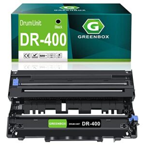 greenbox (no toner remanufactured drum unit replacement for brother dr-400 dr400 drum for dcp-1200 1400 hl-1240dx mfc-8300 p2500 p2500t intellifax-4100 4100e 8750p printer (20,000 pages, 1 black)