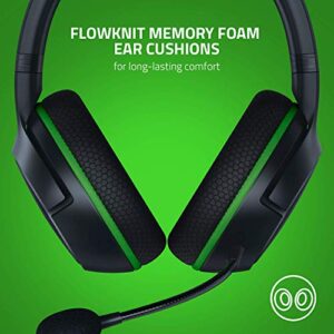 Razer Kaira Wireless Gaming Headset for Xbox Series X | S: Triforce Titanium 50mm Drivers - Cardioid Mic - Breathable Memory Foam Ear Cushions - EQ and Xbox Pairing Button - Black (Renewed)