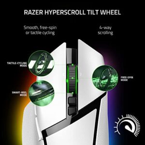 Razer Basilisk V3 Pro Customizable Wireless Gaming Mouse: Fast Optical Switches Gen-3 - HyperScroll Tilt Wheel - Chroma RGB - 11 Programmable Buttons - Focus Pro 30K Optical Sensor - White