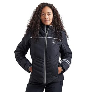 rossignol puffy insulated ski jacket (women’s), black, small