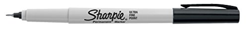 Sharpie Permanent Markers, Ultra-Fine Point, Black, 24-Count