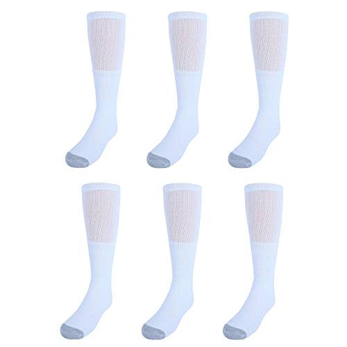 Everlast Boy's Full Cushioned Tube Socks (6 Pack), White