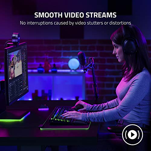 Razer Kiyo Pro Streaming Webcam: Full HD 1080p 60FPS - Adaptive Light Sensor - HDR-Enabled - Wide-Angle Lens with Adjustable FOV - Works with Zoom/Teams/Skype for Conferencing and Video Calling