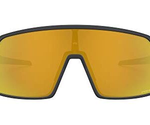 Oakley Men's OO9406 Sutro Rectangular Sunglasses, Matte Carbon/Prizm 24K, 37 mm