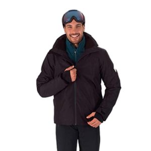 rossignol controle insulated ski jacket (men’s), black, large
