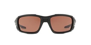 oakley si men’s oo9329 ballistic shocktube rectangular sunglasses, matte black/tr22, 61 mm