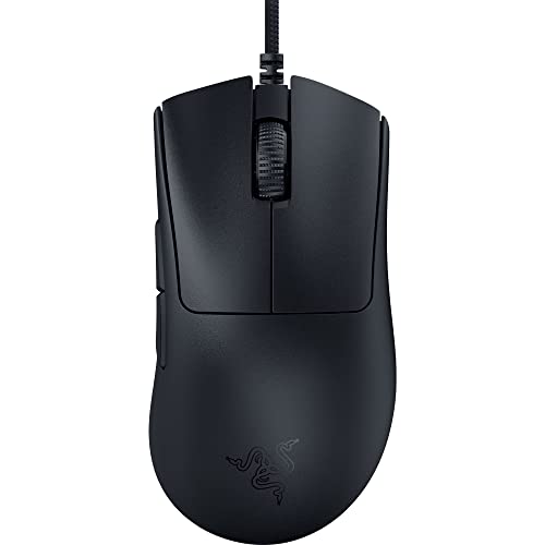 DeathAdder V3 Wired Gaming Mouse: 59g Ultra Lightweight - Focus Pro 30K Optical Sensor - Fast Optical Switches Gen-3 - 8K Hz HyperPolling - 6 Programmable Buttons - Ergonomic - Speedflex Cable - Black