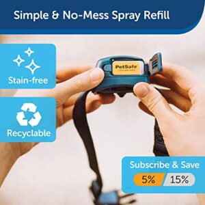 PetSafe Remote Spray Trainer, Dog Training Collar - 3 Modes: Tone, Vibration or Spray - Rechargeable & Water-Resistant – Includes Citronella & Unscented Spray Refills - 300 Yards (900 Feet) Range,Navy