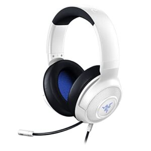 razer kraken x ultralight gaming headset: 7.1 surround sound – lightweight aluminum frame – bendable cardioid microphone – for pc, ps4, ps5, switch, xbox one, xbox series x & s, mobile – white