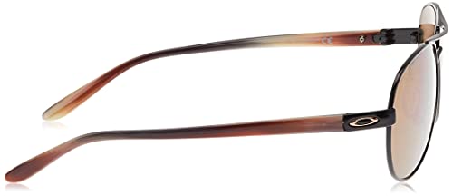 Oakley Women's OO4108 Tie Breaker Pilot Sunglasses, Polished Black/Prizm Tungsten, 56 mm