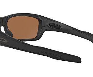 Oakley Men's OO9263 Turbine Rectangular Sunglasses, Matte Black/Prizm Tungsten Polarized, 65 mm