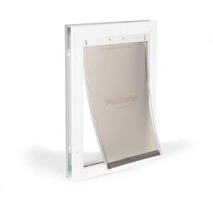 petsafe freedom aluminum dog and cat door – durable frame -medium pets