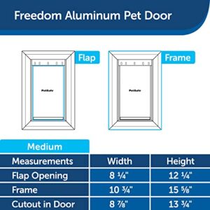 PetSafe Freedom Aluminum Dog and Cat Door - Durable Frame -Medium Pets