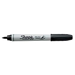 sharpie 1810705 permanent marker, brush tip, black, dozen (san1810705)
