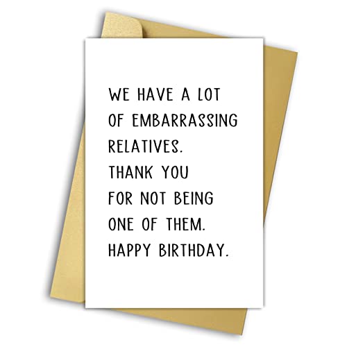 Hilarious Happy Birthday Gifts for Cousin,Joke Bday Card for Sister,Relatives Bday Card,Cute Birthday Card for Brother,Birthday Merchandise Aunty Uncle…