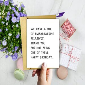 Hilarious Happy Birthday Gifts for Cousin,Joke Bday Card for Sister,Relatives Bday Card,Cute Birthday Card for Brother,Birthday Merchandise Aunty Uncle…