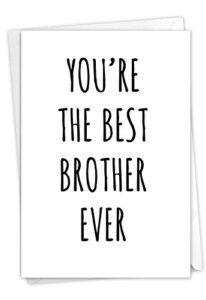 nobleworks – 1 birthday brother card – awesome family sibling greeting – best brother ever c9295brg