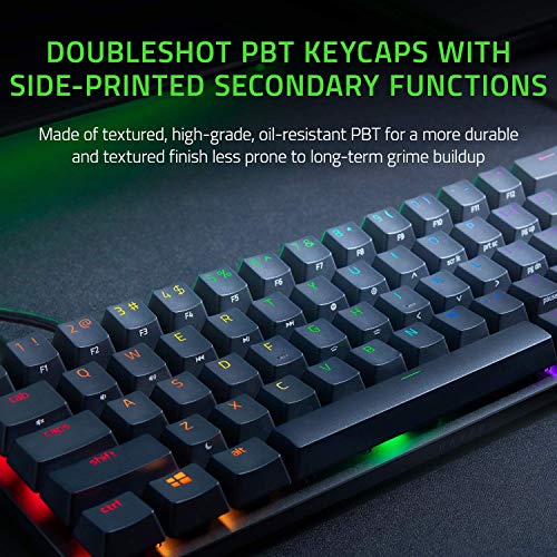 Razer Huntsman Mini 60% Gaming Keyboard: Fastest Keyboard Switches Ever - Linear Optical Switches - Chroma RGB Lighting - PBT Keycaps - Onboard Memory - Classic Black (Renewed)