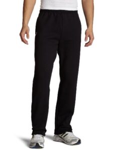 russell athletic men’s dri-power open bottom sweatpants with pockets, black, x-large